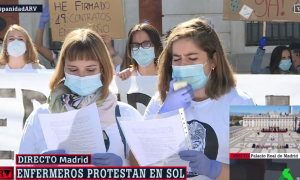 enfermeros protestan en manifestación /La Sexta