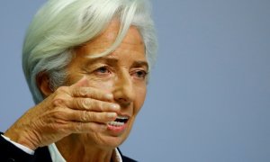 La presidenta del BCE, Christine Lagarde, en una rueda de prensa en Fráncfort. REUTERS/Ralph Orlowski