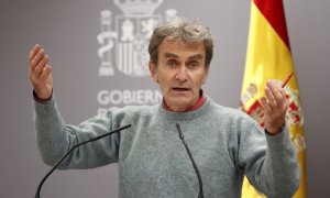 29/10/2020.- El director del Centro de Alertas y Emergencias Sanitarias, Fernando Simón, durante la rueda de prensa para informar acerca de los últimos datos de la pandemia del coronavirus en España.