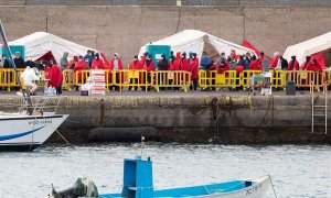 El muelle de Arguineguín.