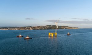 Parque eólico marino flotante Kincardine situado en Aberdeen (Escocia) y desarrollado por Cobra, la filial de ingeniería de ACS.