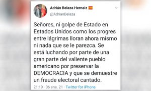 El candidato de Vox a alcalde de Logroño justifica el asalto al Capitolio y lo califica de lucha del "valiente pueblo americano"