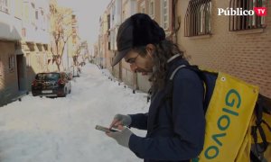 Filomena y los riders: nieva sobre precario