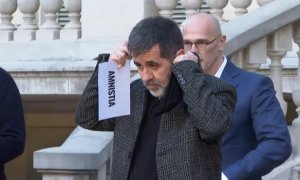 Los presos independentistas catalanes participan en Barcelona en un acto por la amnistía