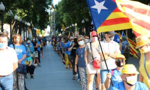 Un acte independentista convocat a Tarragona per l'ANC la Diada passada.