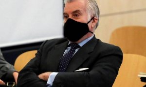 El extesorero del PP Luis Bárcenas durante el juicio por la presunta caja 'b' del PP.
