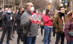 Concentració convocada per CCOO i UGT