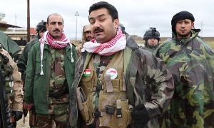 Peshmergas de Barzani en Ninive, durante la invasión del Daesh.
