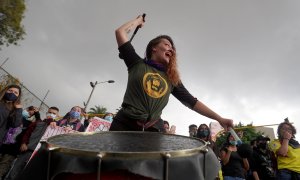 Protestas en Bogotá.