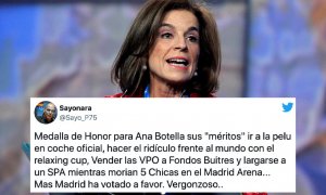 "Decepcionante e indignante": críticas por la Medalla de Honor a Ana Botella (y a Más Madrid por apoyarlo)