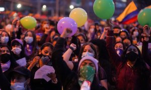 Manifestación en Bogotá por las denuncias de abusos sexuales.