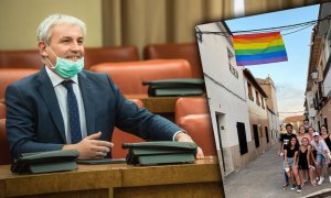 Un alcalde y diputado del PP prohíbe la bandera LGTBI en su Ayuntamiento y los vecinos engalanan de arcoíris las calles
