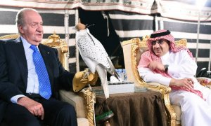 Juan Carlos I con el rey Salmán Bin Abdulaziz