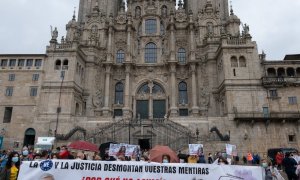 Víctimas del accidente de Angrois se manifiestan en Santiago ocho años después del siniestro