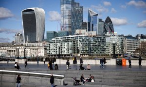 Vista de los rascacielos de la City londinense, el distrito financiero de la capital británica. REUTERS/Henry Nicholls