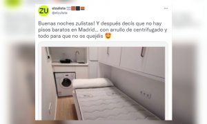 "Me tumbo ahí y tengo que meter los pies en la lavadora": indignación por un nuevo 'zulo' que cuesta 500 euros mensuales