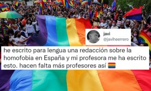 "Hacen falta más profesores así": la emocionante carta que arrasa en Twitter de una maestra a su alumno tras una redacción sobre los derechos LGTBI