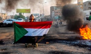 26/10/2021.- Protestas en Sudán contra el golpe de Estado.
