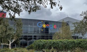 Imagen del exterior de la sede de Google en Mountain View, California, EEUU.