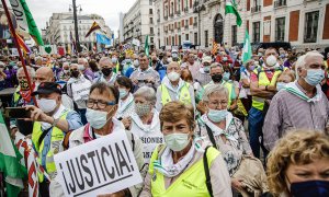Concentración del pasado 16 de octubre de pensionistas en Madrid en defensa de unas pensiones justas.