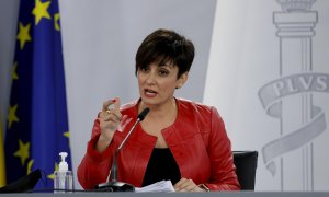 15/11/2021. La ministra de Política Territorial y portavoz del Gobierno, Isabel Rodríguez durante una rueda de prensa.