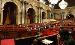 L'hemicicle del Parlament mentre es debat una moció el 4 de novembre del 2021.