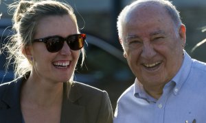 La nueva presidenta de Inditex con su padre, Amancio Ortega en un torneo de hípica.