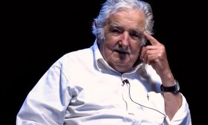El ex presidente de Uruguay, José Mujica, en un momento de la entrevista.