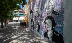 Mural feminista en Villa de Vallecas, a 10 de junio de 2021, en Madrid (España)-