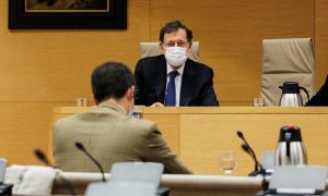 El expresidente del Gobierno, Mariano Rajoy, al inicio de su comparecencia en la comisión Kitchen, en el Congreso de los Diputados, el pasado 13 de diciembre. — Alejandro Martínez Vélez / EUROPA PRESS