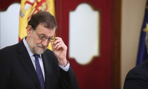 Mariano Rajoy en una imagen de archivo durante un acto homenaje en el Congreso a las víctimas del terrorismo, el 27 de junio de 2017.