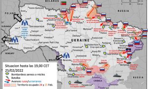 Mapa sobre los bombardeos y avances de Rusia en territorio ucraniano.