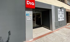 La entrada de un supermercado Dia en Madrid. E.P./Eduardo Parra