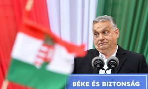 El primer ministro de Hungría, Viktor Orbán, en rueda de prensa.