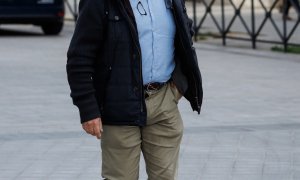 19/4/22- El que fuera alcalde de Boadilla del Monte Arturo González Panero 'El Albondiguilla' a su llegada a la Audiencia Nacional para conocer si ingresa en la cárcel en el marco de la trama Gürtel, a 19 de abril de 2022, en Madrid (España).