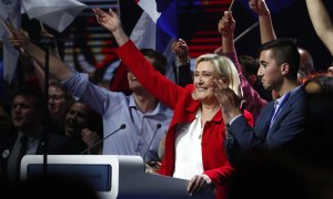 20/04/2022. La candidata a la presidencia, Marine Le Pen durante su campaña electoral en Avignon, a 14 de abril de 2022.