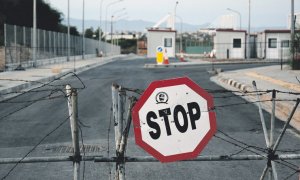 25/11/22 Uno de los "checkpoints" que separan las dos zonas de Chipre