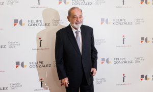 El millonario mexicano Carlos Slim, en un acto en el Casino de Madrid, en diciembre de 2021. E.P./Alejandro Martínez Vélez
