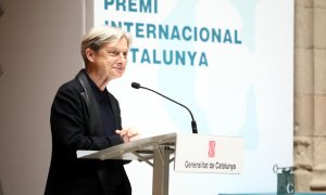Judith Butler, Premi Internacional Catalunya, durant el seu discurs després de rebre el guardó.