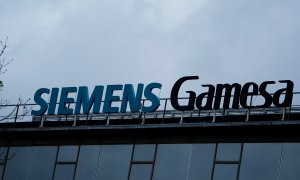 El logo de Siemens Gamesa en su sede en Zamudio (Vizcaya). REUTERS/Vincent West