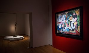 10/05/2022-La obra de arte "Les femmes d'Alger (Version O)" pintada por Pablo Picasso se exhibe en Christie's el 11 de mayo de 2015 en Nueva York
