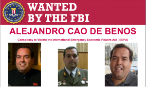 23/05/2022. Nota de búsqueda y captura emitida por el FBI en la que aparece tres fotografías de Alejandro Cao de Benós, a 23 de mayo de 2022.
