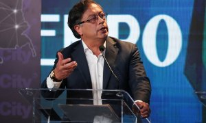 24/05/2022. El candidato a la presidencia de Colombia, Gustavo Petro, durante el debate electoral, en Bogotá, a 23 de mayo de 2022.