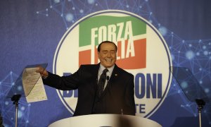 25/05/2022. Silvio Berlusconi durante un acto político de su partido 'Forza Italia' en Nápoles, a 21 de mayo de 2022.