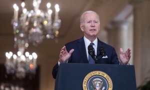El presidente de EEUU, Joe Biden, se dirige a la nación para pedir que se prohiban las armas de asalto en EEUU este 3 de junio de 2022.