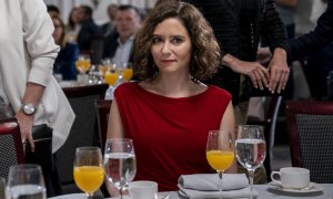 La presidenta de la Comunidad de Madrid, Isabel Díaz Ayuso, durante un Desayuno Informativo de Europa Press.