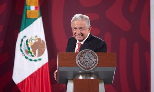 06/06/2022. El presidente de México, Andrés Manuel López Obrador, atiende a la prensa en Palacio Nacional, a 6 de junio de 2022 en Ciudad de México.