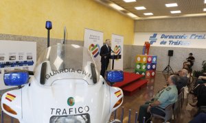 (9/6/2022)  El Ministro del Interior Fernando Grande-Marlaska presenta la Estrategia de Seguridad Vial 2030 en Madrid, este jueves.