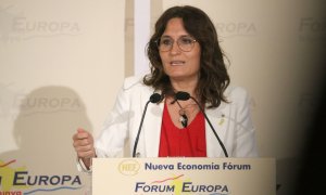 La consellera de Presidència, Laura Vilagrà, al Fórum Europa Tribuna Catalunya.