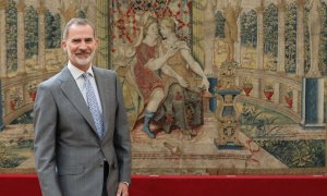 24/06/2022 El rey Felipe VI preside la reunión del patronato de la Fundación COTEC, celebrada en el Palacio Real de El Pardo, en Madrid